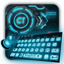 ikon Keyboard Tek 3D Biru