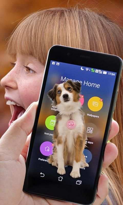 Dog in Phone Cute Joke 2 تصوير الشاشة