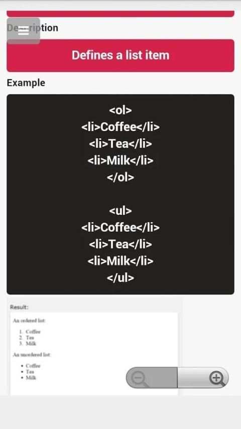 W3Schools HTML Tags(Offline) स्क्रीनशॉट 1
