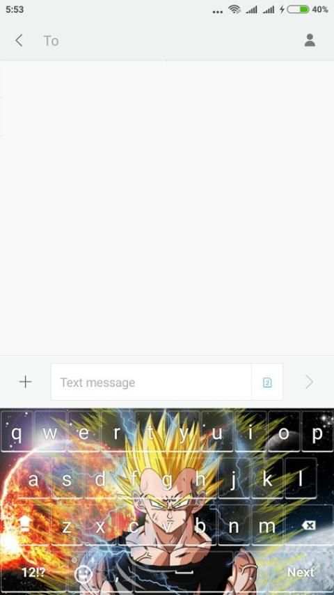 Keyboard Vegeta-Super Saiyan DBZ screenshot 1