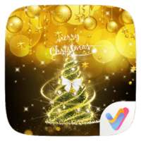 Golden Xmas Parallax V Launcher Theme