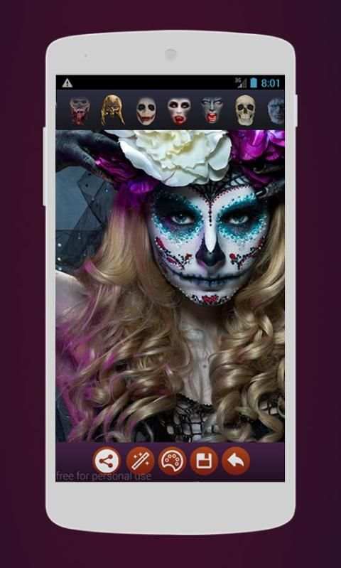 Halloween Makeup Photo Editor 2 تصوير الشاشة