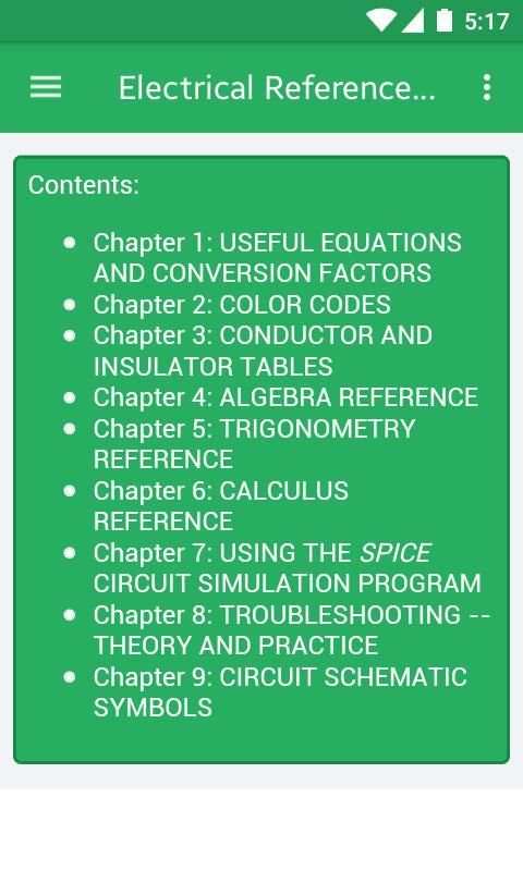 Electrical Engineering XYZ Reference screenshot 3