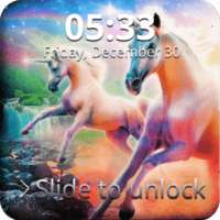 Runing Unicorn Lock Screen