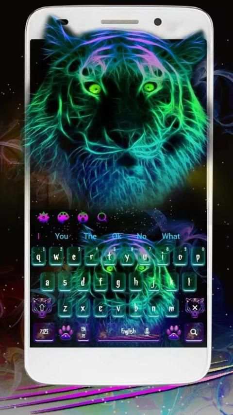 Тема Neon Tiger Keyboard скриншот 3