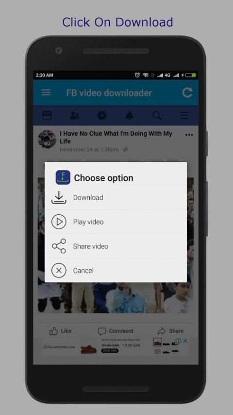 Video Downloader for Facebook скриншот 3