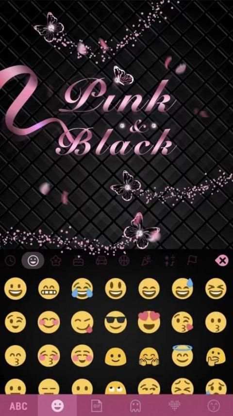 Pink & Black iKeyboard Theme screenshot 5