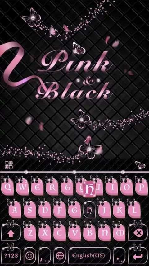 Pink & Black iKeyboard Theme screenshot 6