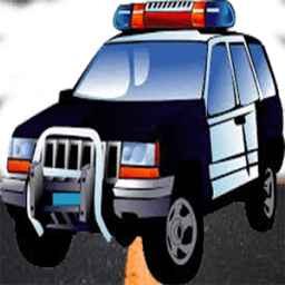 Новый полицейский скоростной автомобиль иконка