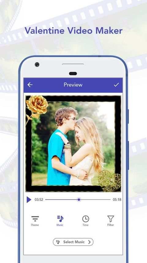 Valentine Video Maker скриншот 2