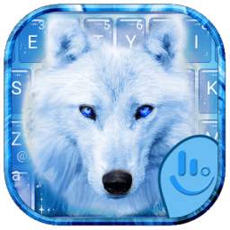Winter Ice Cool Wolf Keyboard Theme