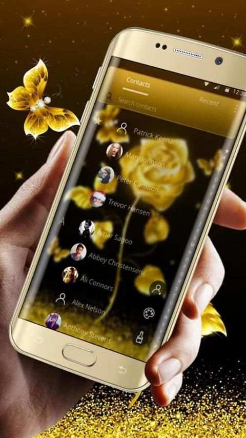 Golden Rose Launcher Theme скриншот 1