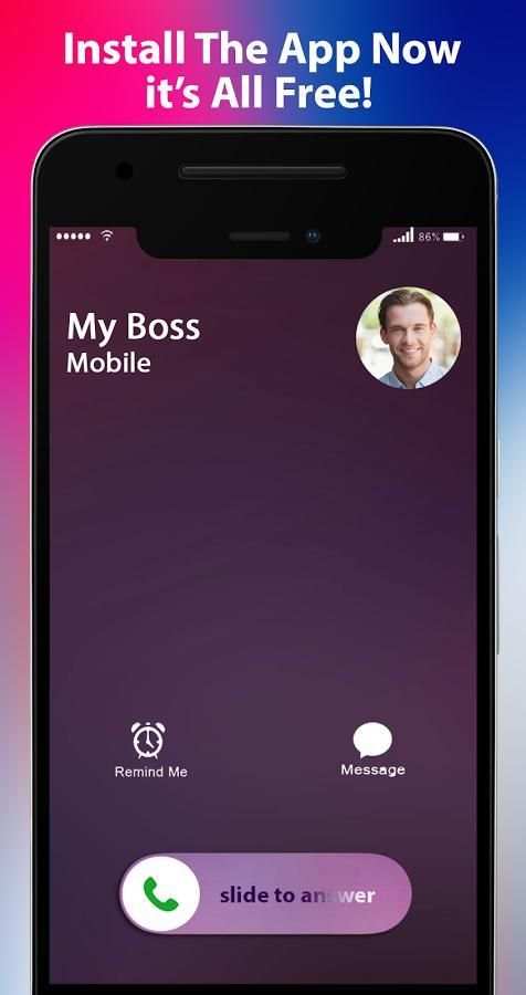 Fake Call i-Phone X скриншот 1