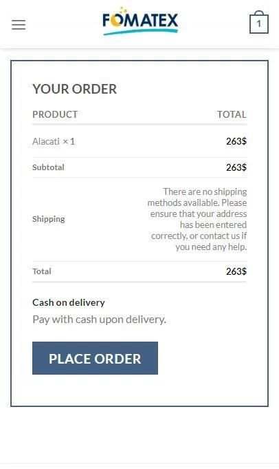 Fomatex Online Shop screenshot 1