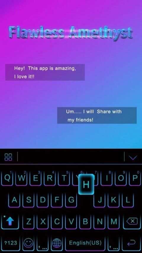 FlawlessAmethyst ThemeKeyboard screenshot 3