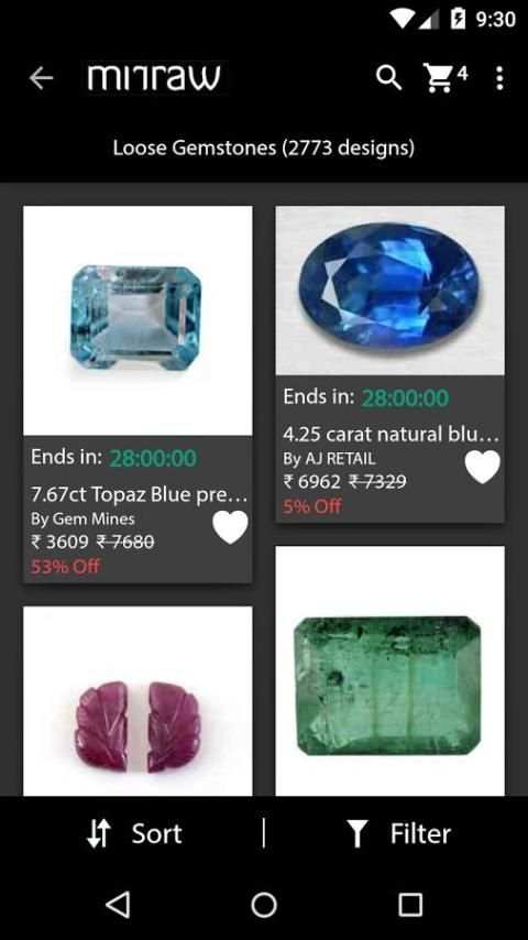 Gemstones online shopping screenshot 1