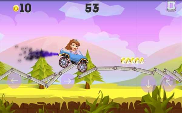Princess Sofia Driving Car (Hill Climb) screenshot 3