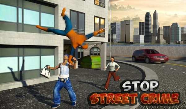 Flying Spider Rope Hero: Crime City Rescue Mission स्क्रीनशॉट 4