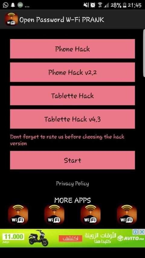 Open Password Wi-Fi PRANK screenshot 2