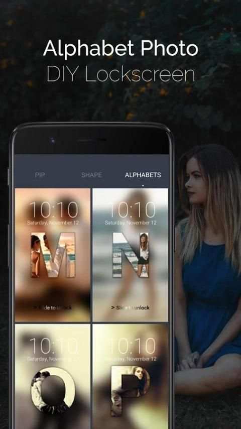 DIY GIRL PIP Photo I Lock Screen Phone X Locker screenshot 1