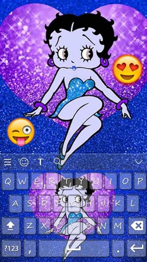 Betty Boop Keyboard Theme Emoji screenshot 1