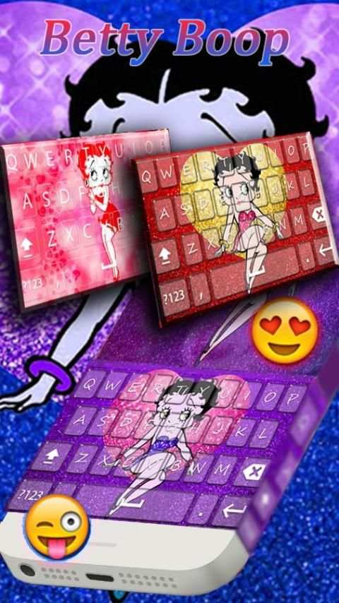 Betty Boop Keyboard Theme Emoji screenshot 5
