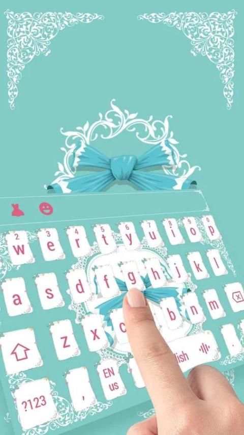 Blue Bowknot Keyboard screenshot 3