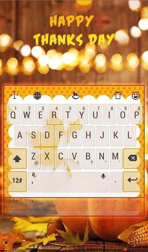 Happy Thanks Day Keyboard Theme 6 تصوير الشاشة