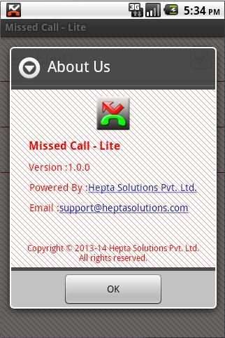 Missed Call - Lite screenshot 3