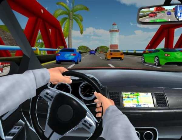 High Speed Traffic Car Driving Road Race Simulator स्क्रीनशॉट 8