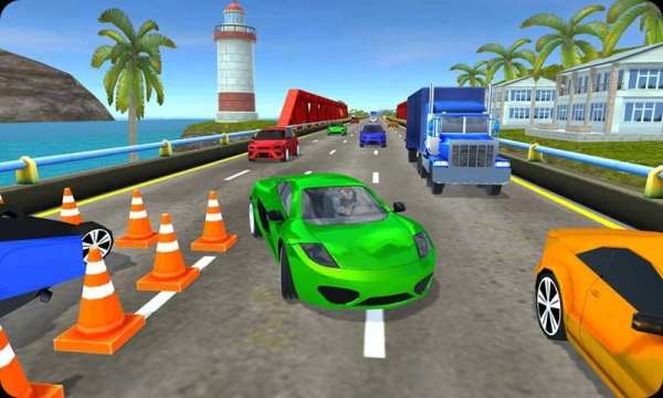 High Speed Traffic Car Driving Road Race Simulator स्क्रीनशॉट 4