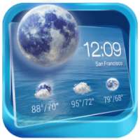 Transparent Weather & Clock