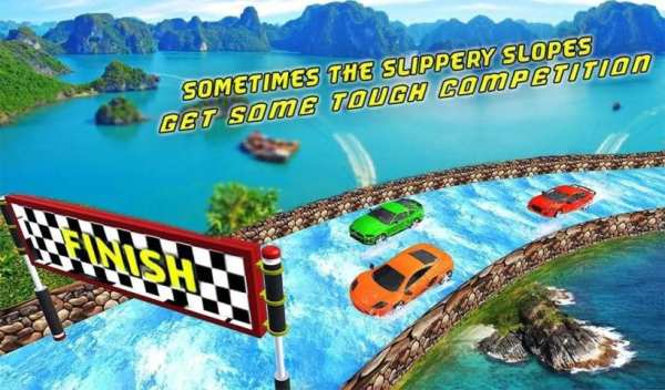 Water Slide Real Car Racing скриншот 1