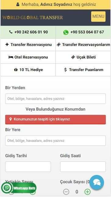 WGT - World Global Transfer Yolcu Uygulaması screenshot 3
