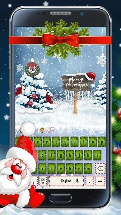 Merry Christmas 2018 Keyboard Theme screenshot 1