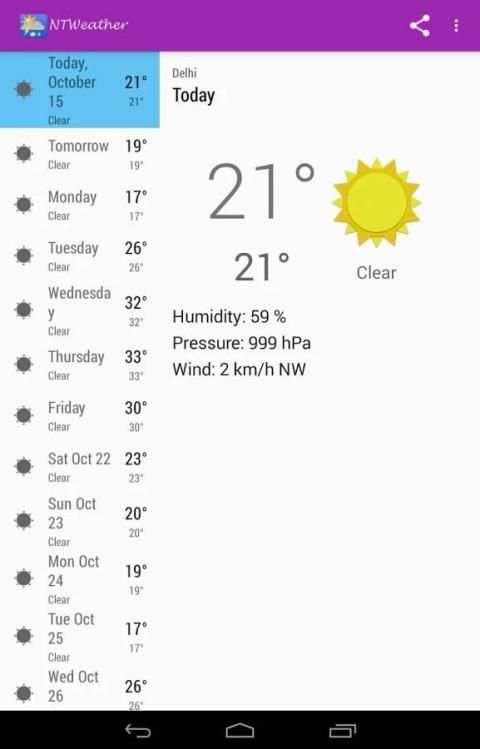 NTWeather screenshot 1
