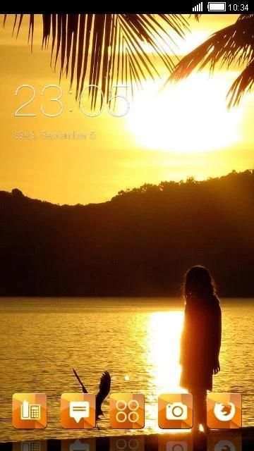 Peaceful Twilight Theme 4 تصوير الشاشة