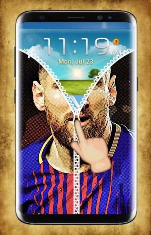 Lionel Messi Zipper Lock Screen screenshot 2
