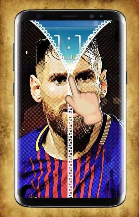 Lionel Messi Zipper Lock Screen screenshot 3
