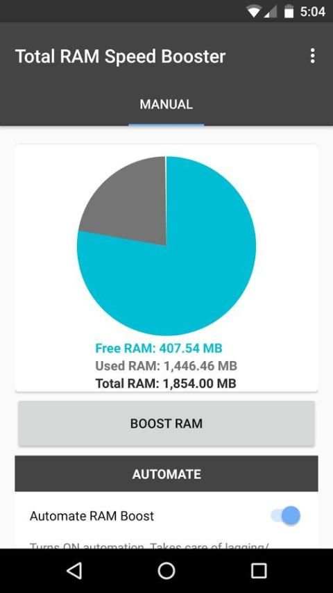 Total RAM Speed Booster Free स्क्रीनशॉट 1
