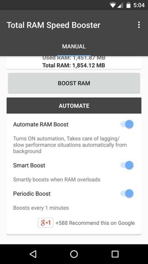 Total RAM Speed Booster Free स्क्रीनशॉट 2
