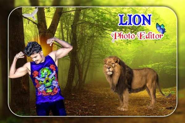 Lion Photo Editor Frame स्क्रीनशॉट 3