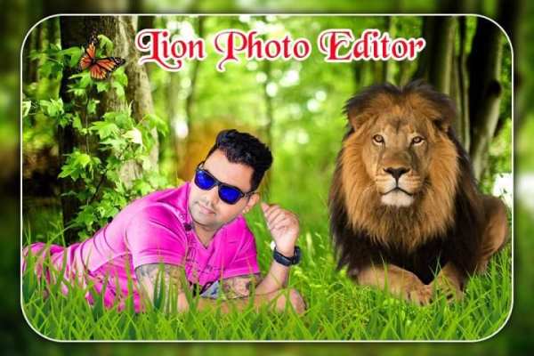Lion Photo Editor Frame स्क्रीनशॉट 2