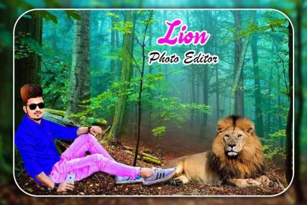 Lion Photo Editor Frame स्क्रीनशॉट 4