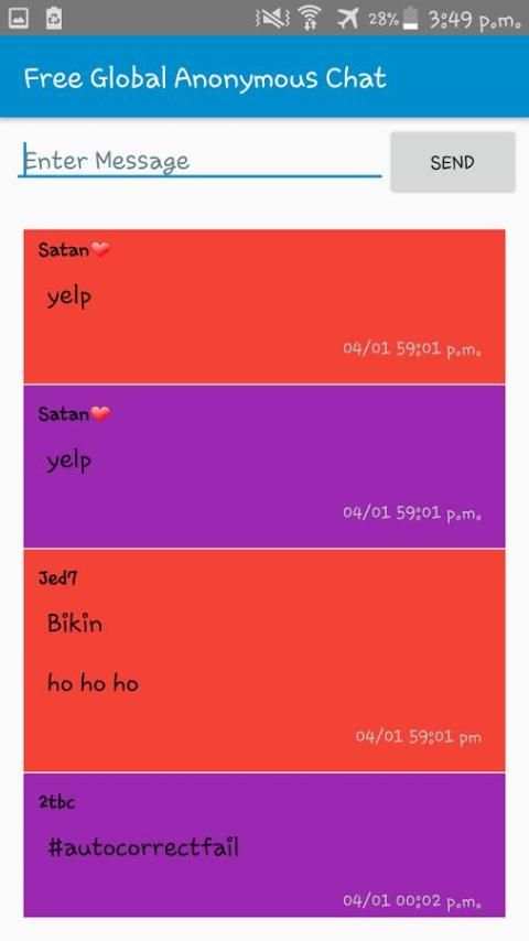 Free Global Anonymous Chat screenshot 1