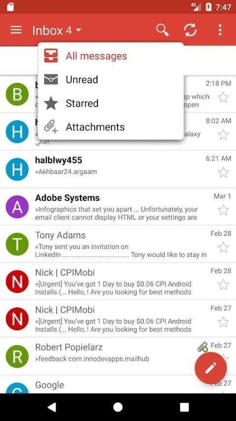 Email for Gmail App - Google Mail स्क्रीनशॉट 3