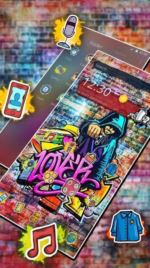 Graffiti Art Lover Theme screenshot 2