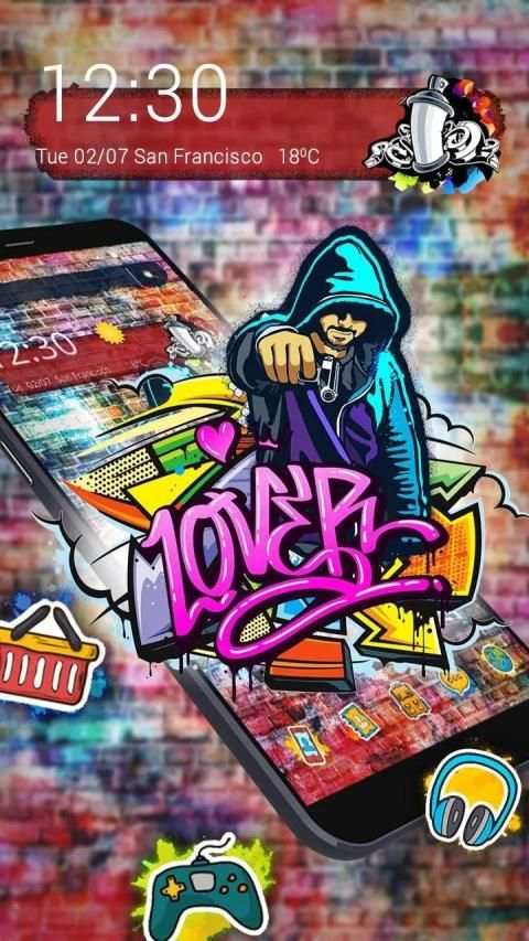 Graffiti Art Lover Theme screenshot 1