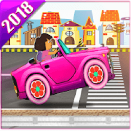 little dora car racing game icon
