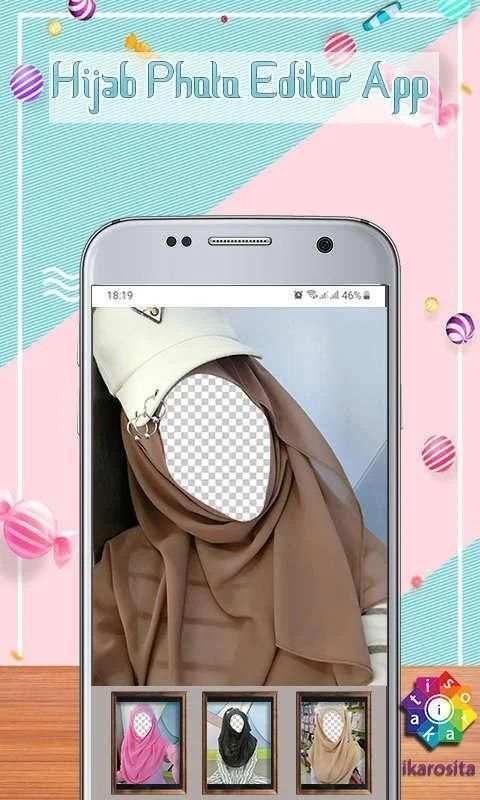 Hijab Photo Editor App स्क्रीनशॉट 5